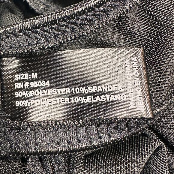 iCollection Nightie Womens Medium Black Silver Lace V Neck Bustier Corset Style - Picture 4 of 13